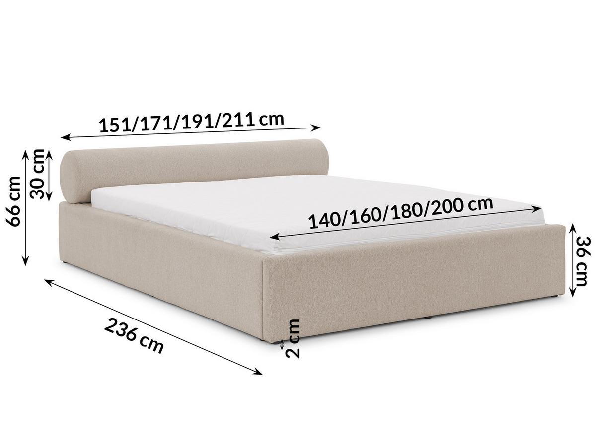 POLSTERBETT 140/200 cm Josy im Designer-Look mit Bettkasten und Lattenrost aus Hellgrau Chenille-Stoff - Hellgrau/Schwarz, Holz/Kunststoff (140/200cm) - S-Style Möbel