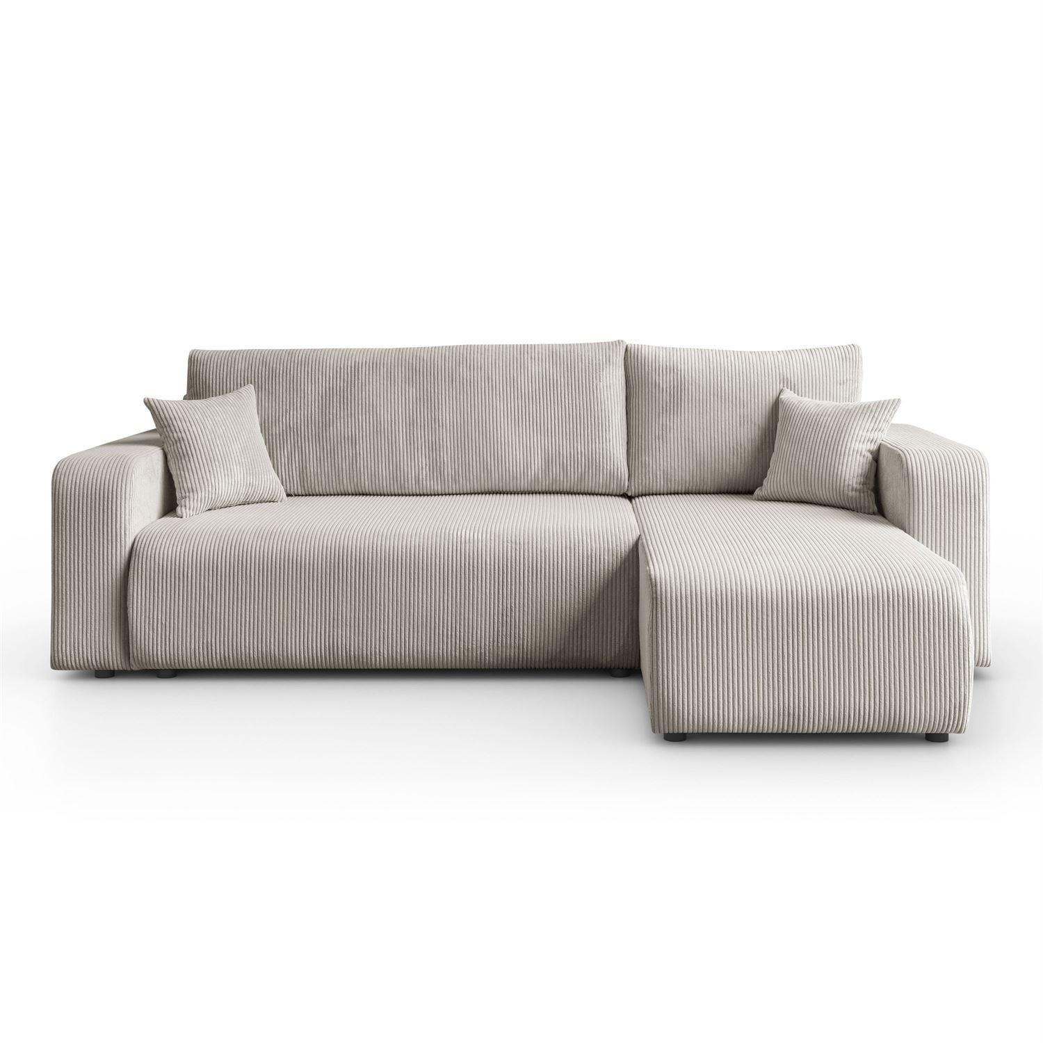 ECKSOFA PRESTIGE L, Poso 100 - Creme, Textil (247/143cm) - Lookway