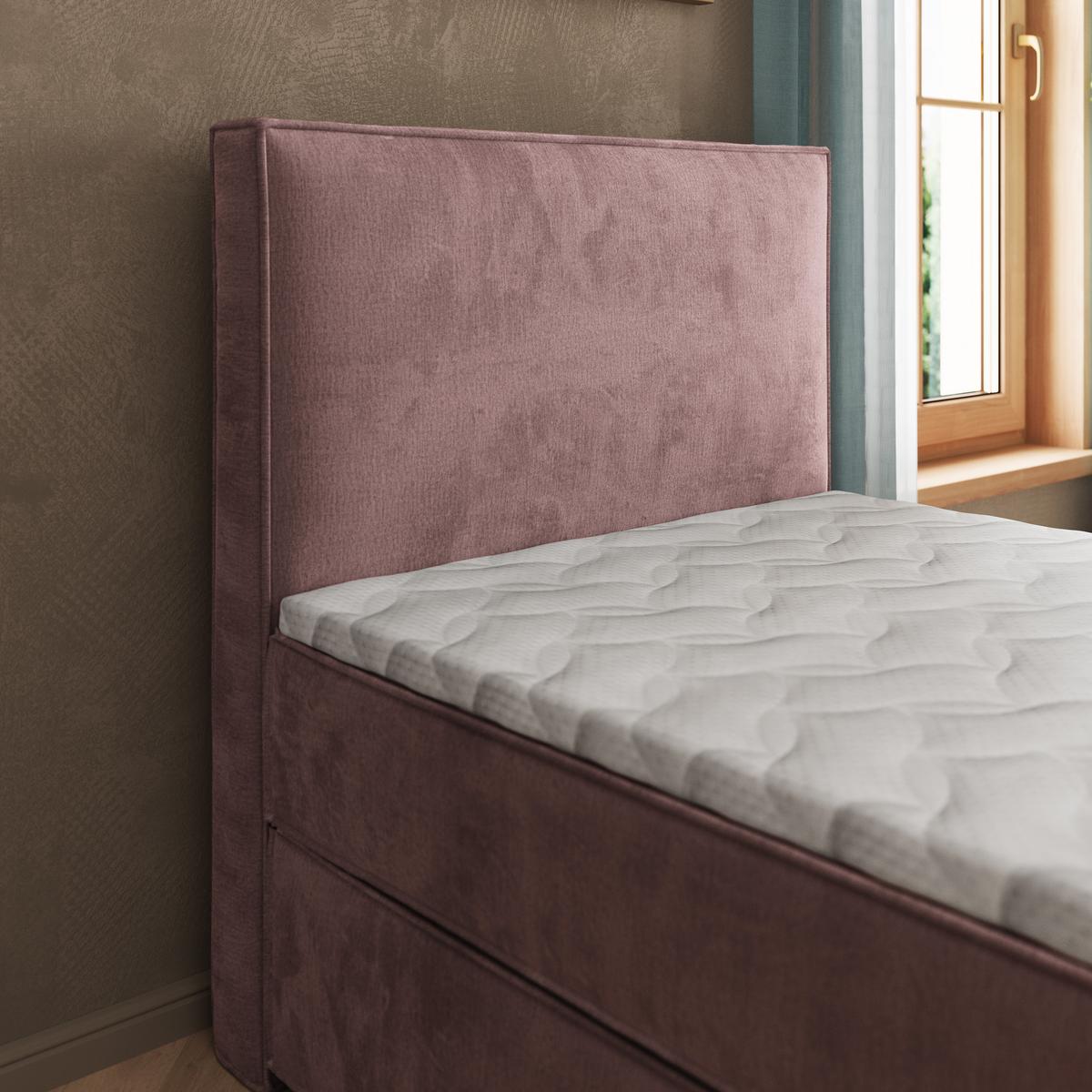 BOXBETT PELLIO 100x200 cm mit Matratze und Topper - Lila - Lila, Holz (100/200cm) - MASSENO