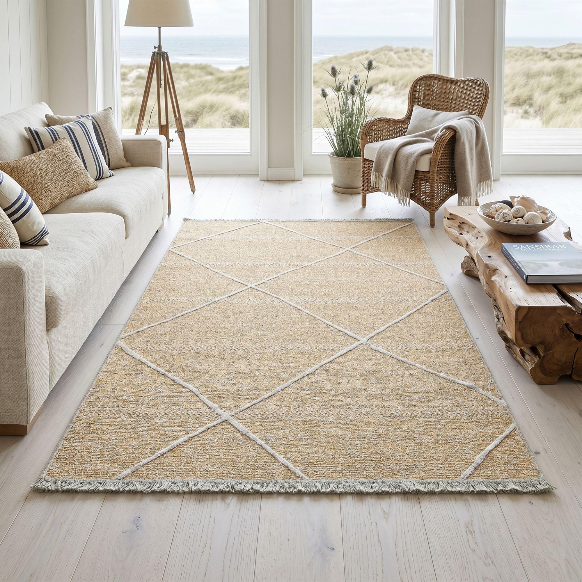 FLACHWEBTEPPICH Braderup 80x150 cm - Goldfarben, Textil (80/150cm) - Sansibar SYLT