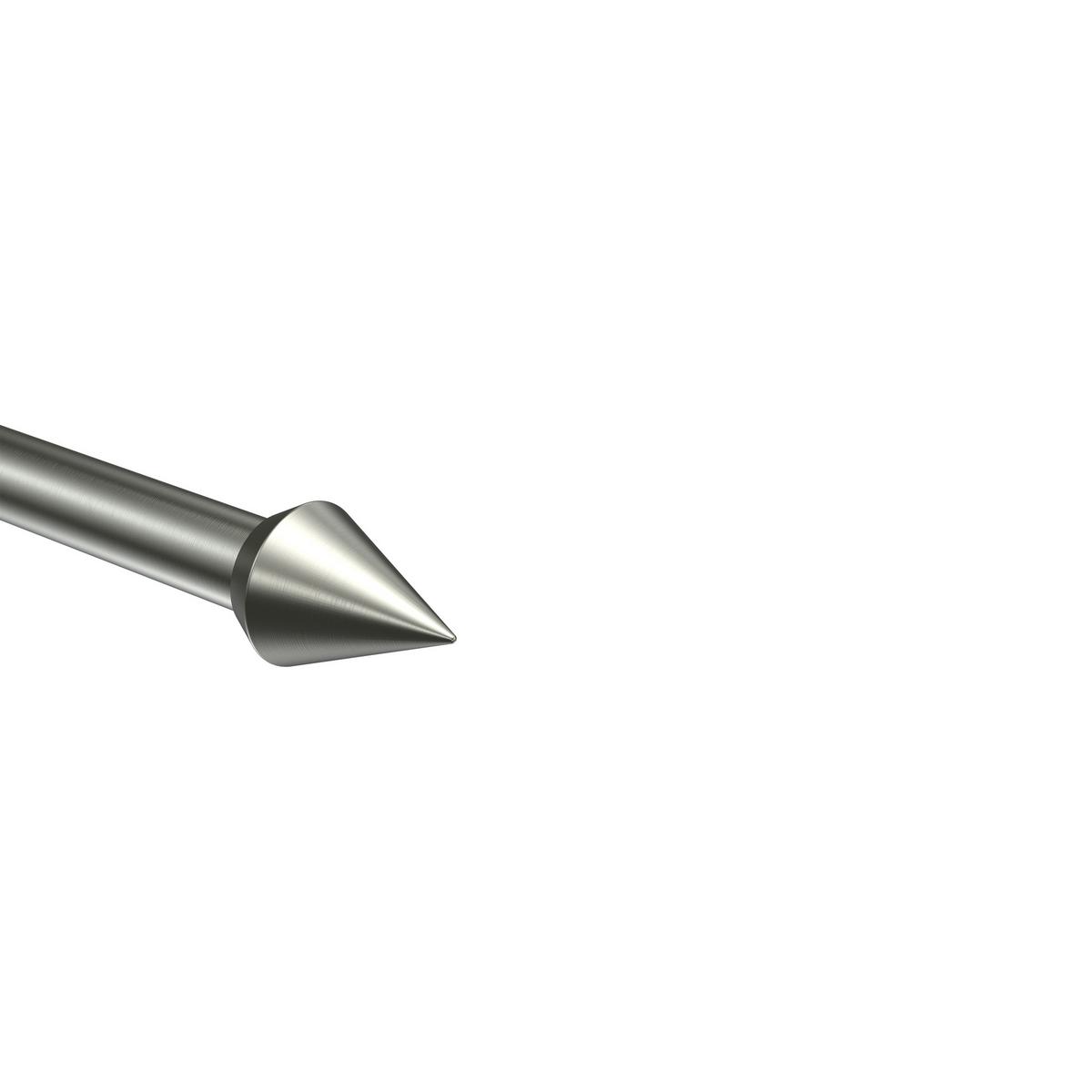 ENDSTÜCKE FÜR GARDINENSTANGEN 16 mm Ø, Castello Edelstahl, Packung 2 Stück - Edelstahlfarben, Metall (3.6/2.9/2.9cm) - INTERDECO