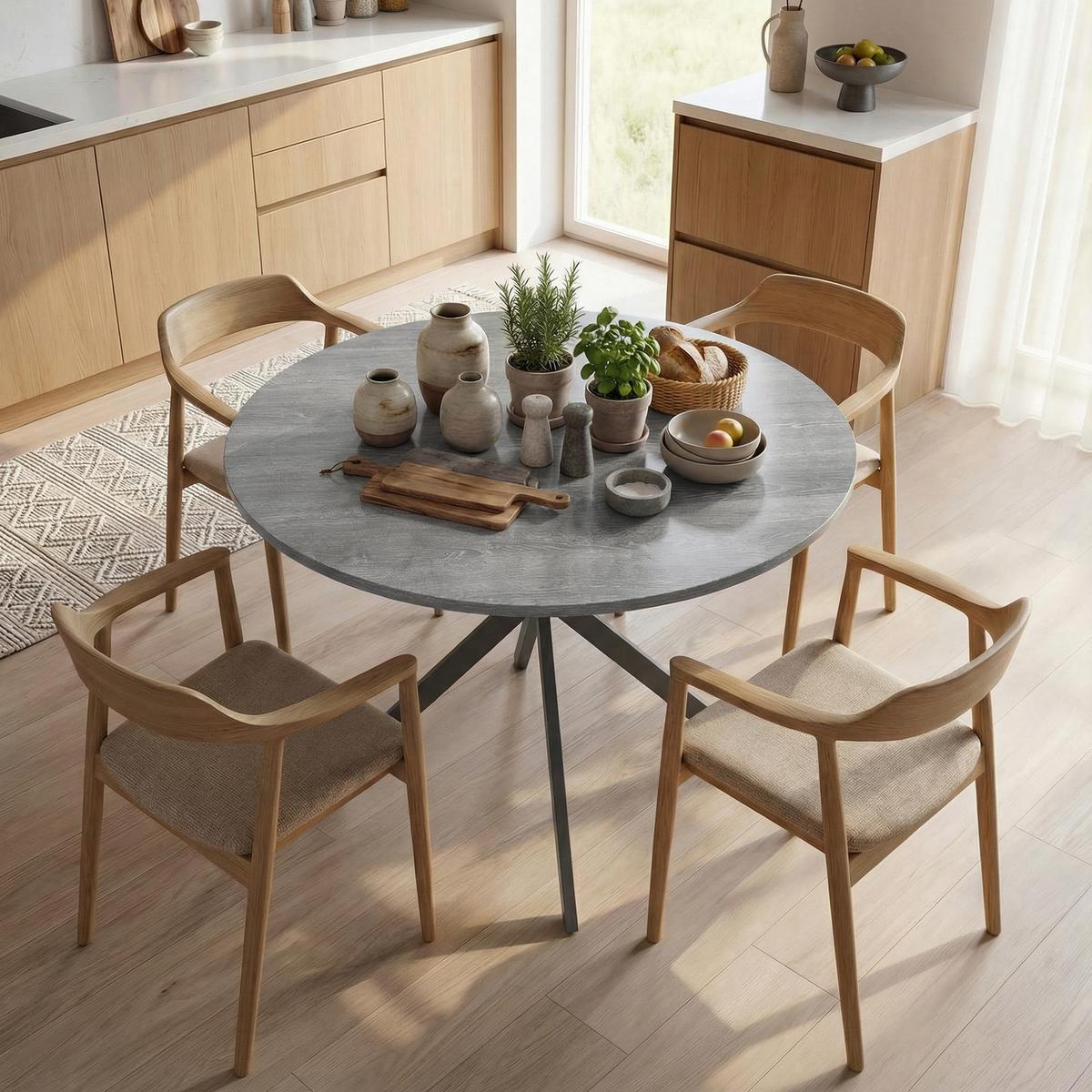 ESSTISCH Spanplatte Stahl Grau - Grau, Metall (100/100/75cm) - HOMCOM