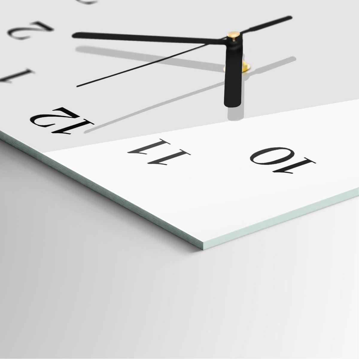 WANDUHR aus Glas 30x60 cm - Abstrakte Welle - Grün, Glas (30/60/0.4cm) - TULUP