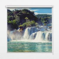 INNENROLLO - Fensterrollo - Rollo - 130x140 cm - Wasserfall - Grün, Kunststoff (130/140/0.5cm) - TULUP