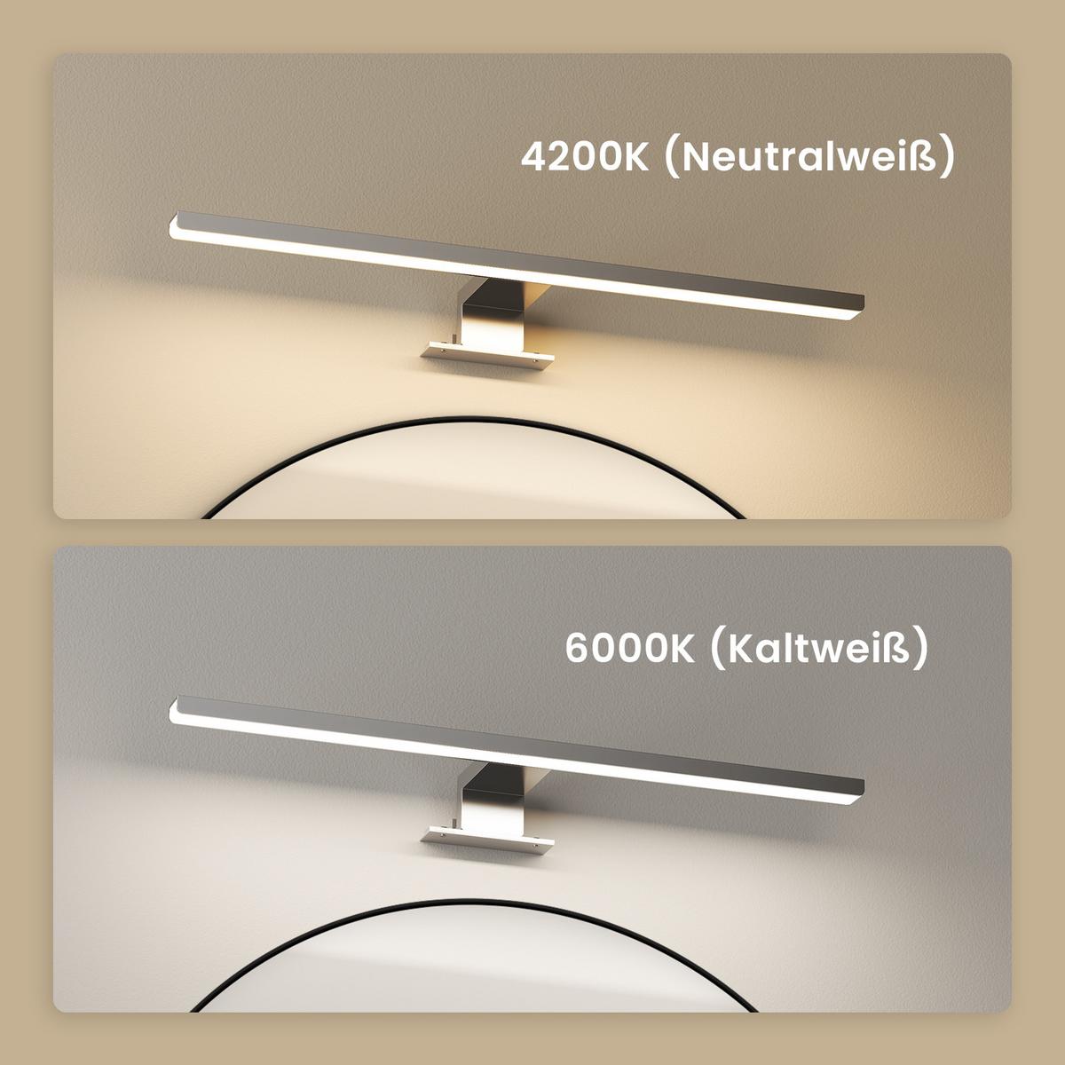 SPIEGELLEUCHTE LED Neutral Licht 4200K 40 cm - Weiß, Kunststoff (17/40/4cm) - EMKE