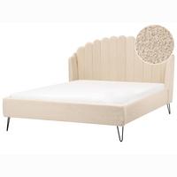 POLSTERBETT mit Lattenrost 140x200 cm Beige Ambillou - Beige, Textil (140/200cm) - Beliani