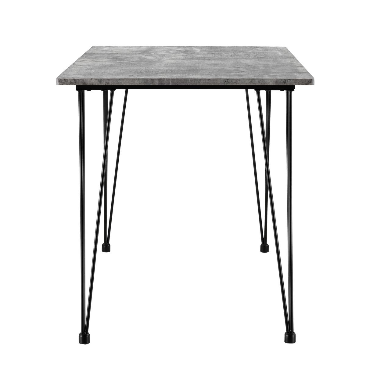 ESSTISCH Kiel - Grau, Holzwerkstoff/Metall (70/120/75cm) - [en.casa]