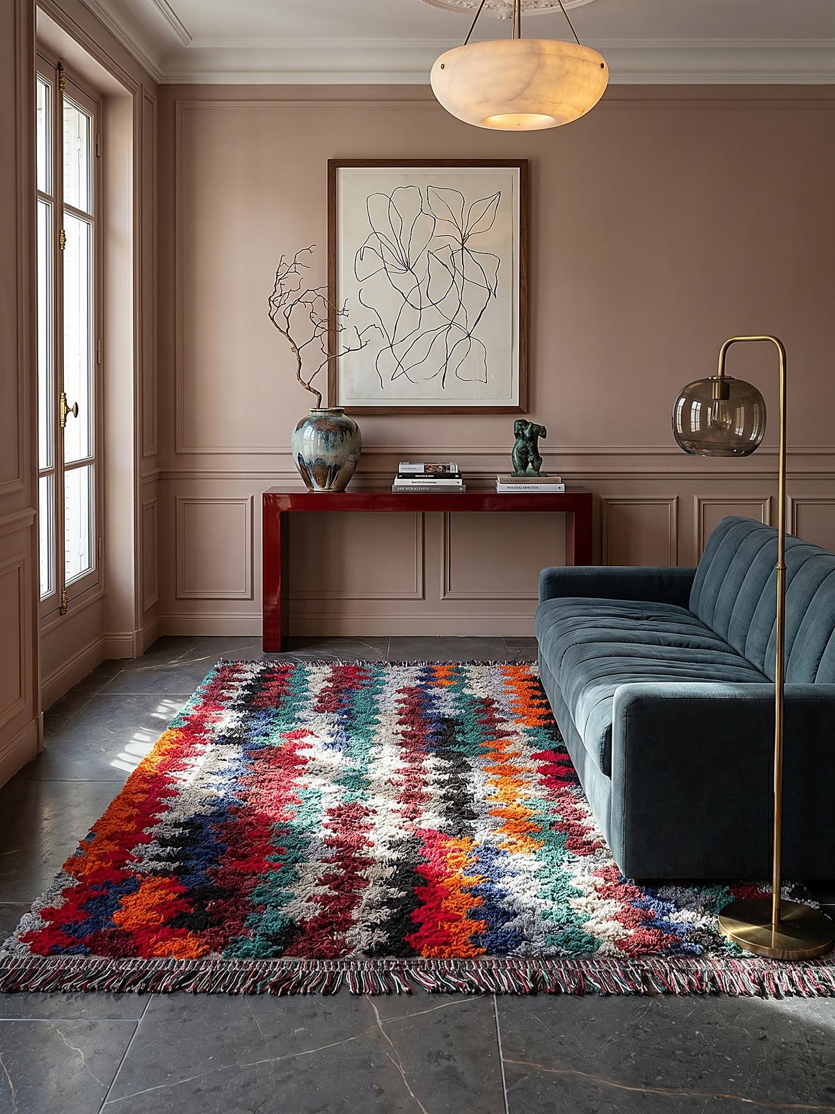 HOCHFLORTEPPICH mit Fransen TAFRAUT, im Berber-Stil, aus Polyester, Bunt, 200 x 300 cm - Multicolor, Textil (300/200cm) - KADIMA DESIGN