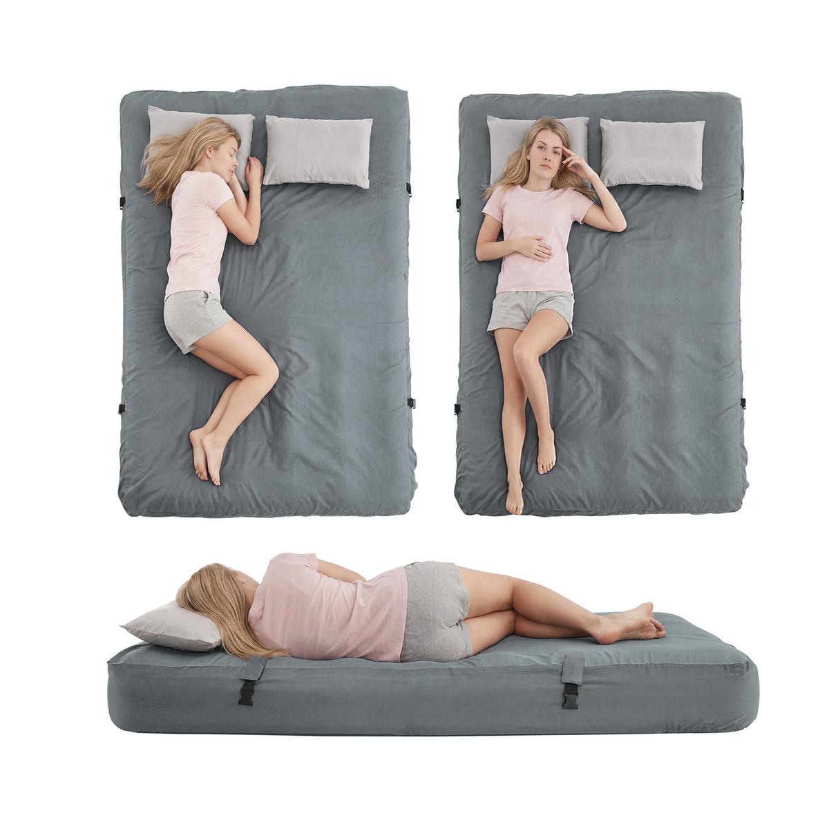 LUFTBETT mit integrierten Kissen OGS32-II-L-HG-P01 - Ahornfarben, Fell (137/191cm) - SoBuy