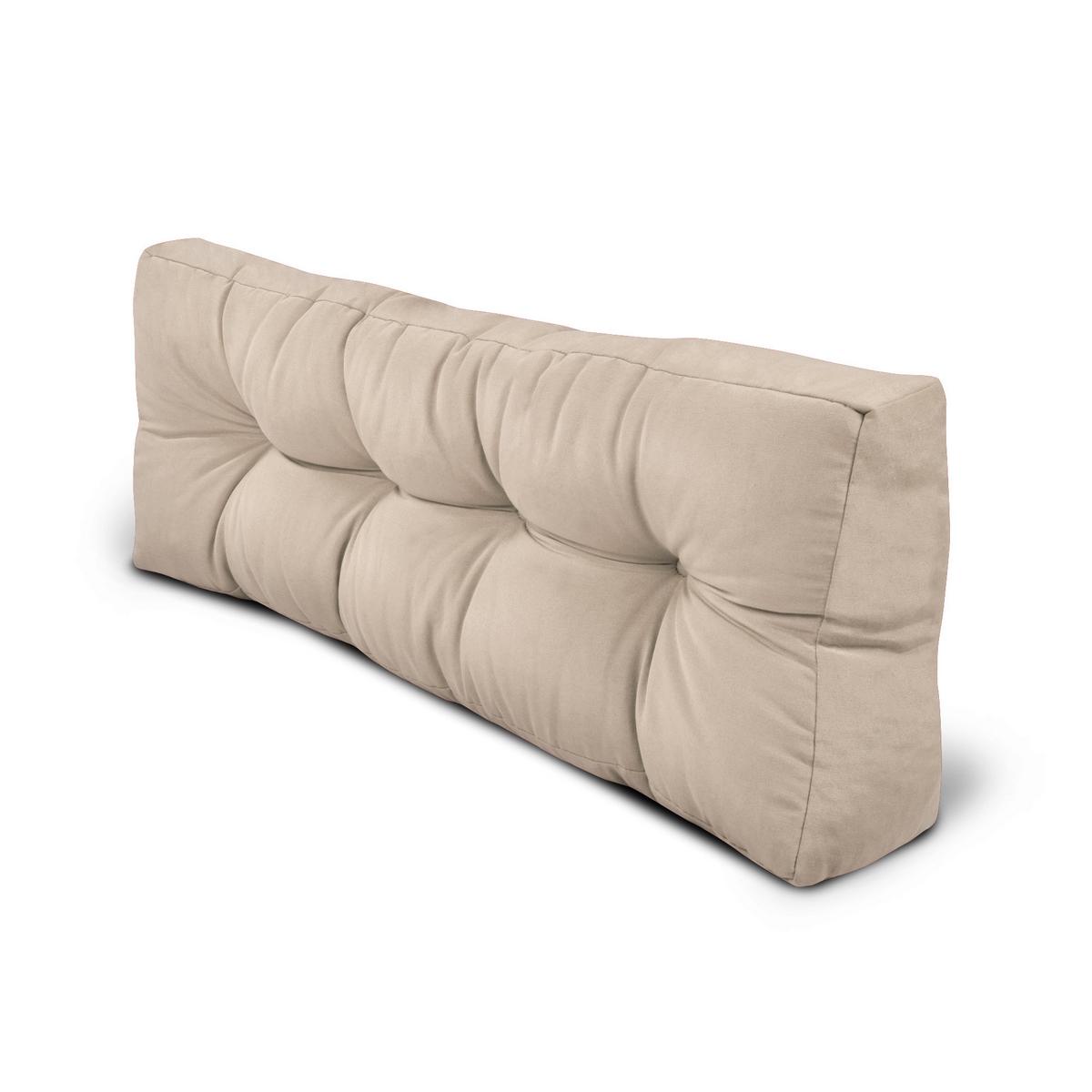 PALETTENKISSEN Eco Style Rücken 120/40/10 cm Natur - Beige, Textil (40/20/120cm) - Beautissu 