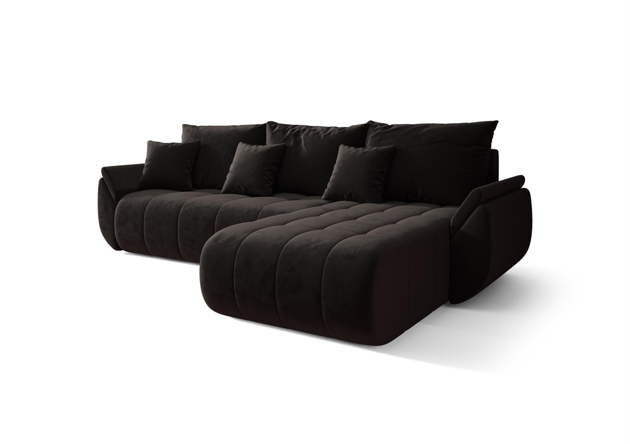ECKSOFA Akita - Dunkelgrau, Holzwerkstoff/Textil (280/185cm) - Fun Möbel