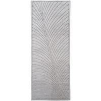 LÄUFER Outdoor, Fußbodenheizung-geeignet, mit Blattmotiv, aus Polypropylen, ENGADIN in Silbergrau, 80 x 150 cm - Grau, Textil (80/150cm) - KADIMA DESIGN