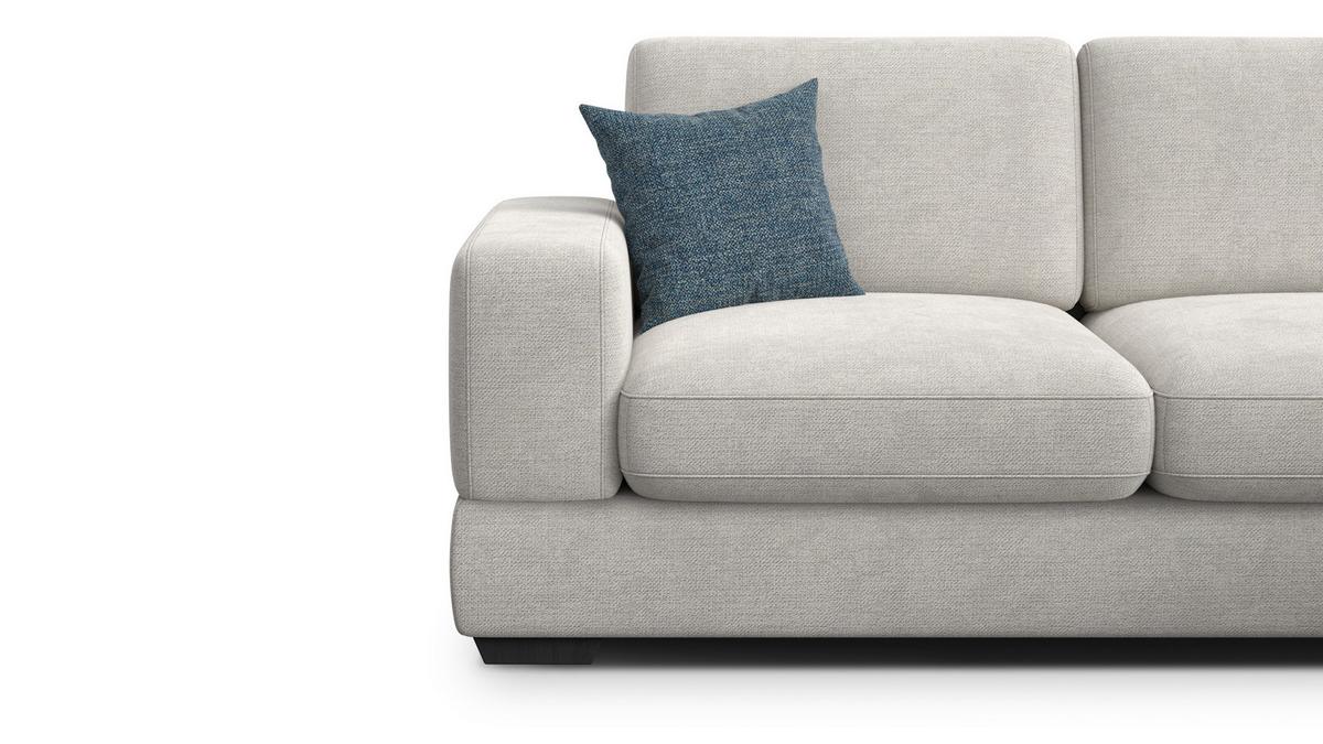 ECKSOFA OTTO 4-Sitzer, creme - Creme/Schwarz, Holz/Textil (279/159cm) - Wozimo