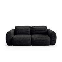 SOFA Camilla 3 Sitzplätze Schwarz - Schwarz, Holz (266/95/121cm) - Petits-meubles