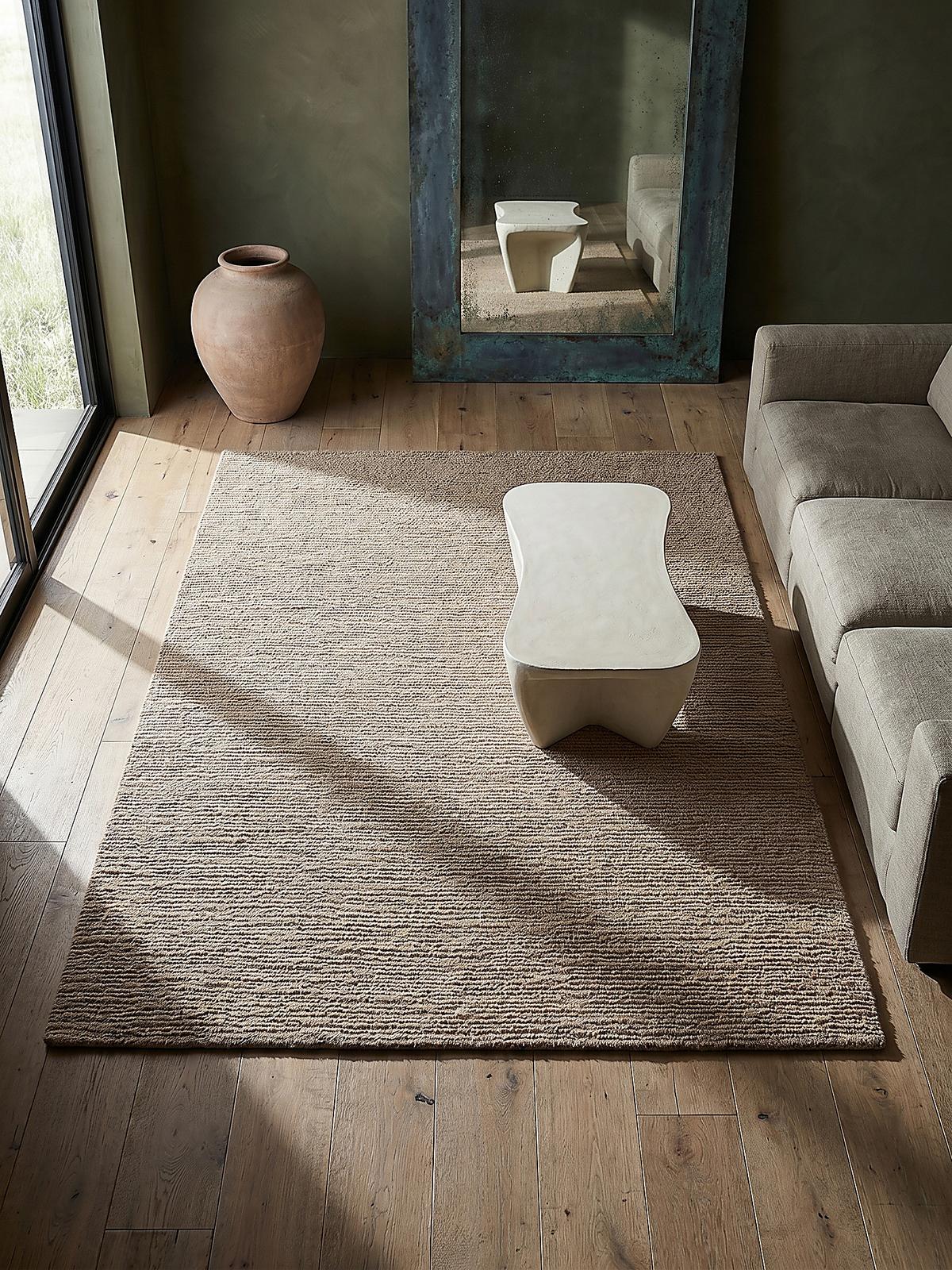WOLLTEPPICH ALNE, einfarbig, Natur, 120 x 170 cm - Beige, Textil (170/120cm) - KADIMA DESIGN