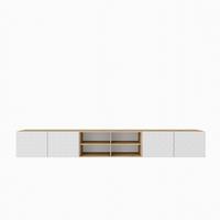 LOWBOARD ROVA 300/41/40 cm, Hängender TV-Schrank Eiche Artisan - Weiß/Eiche Artisan, Holzwerkstoff (300/41/40cm) - MASSENO