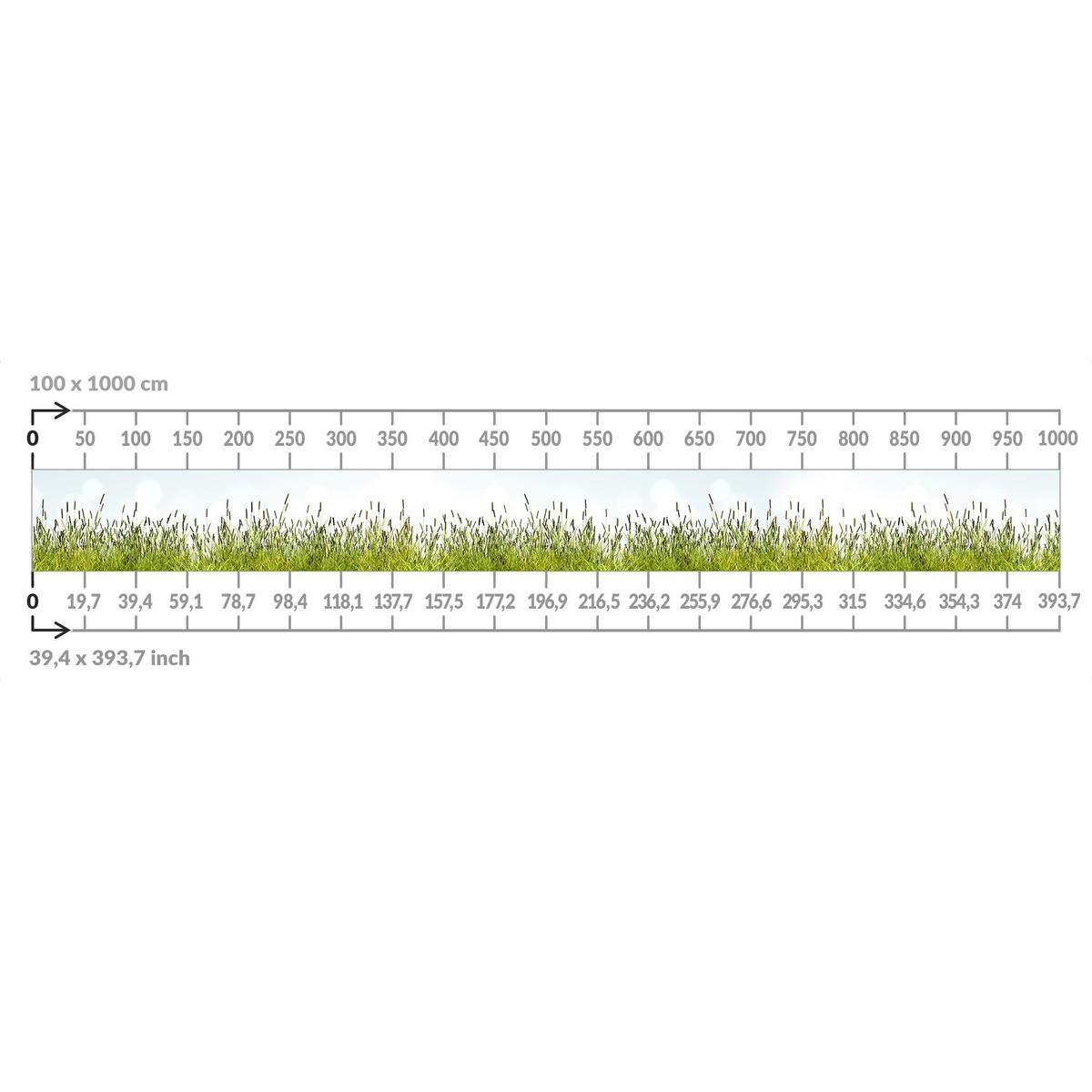 BALKON SICHTSCHUTZ Grüne Wiese 700/100 cm - Grün, Kunststoff (700/100cm) - Bilderwelten
