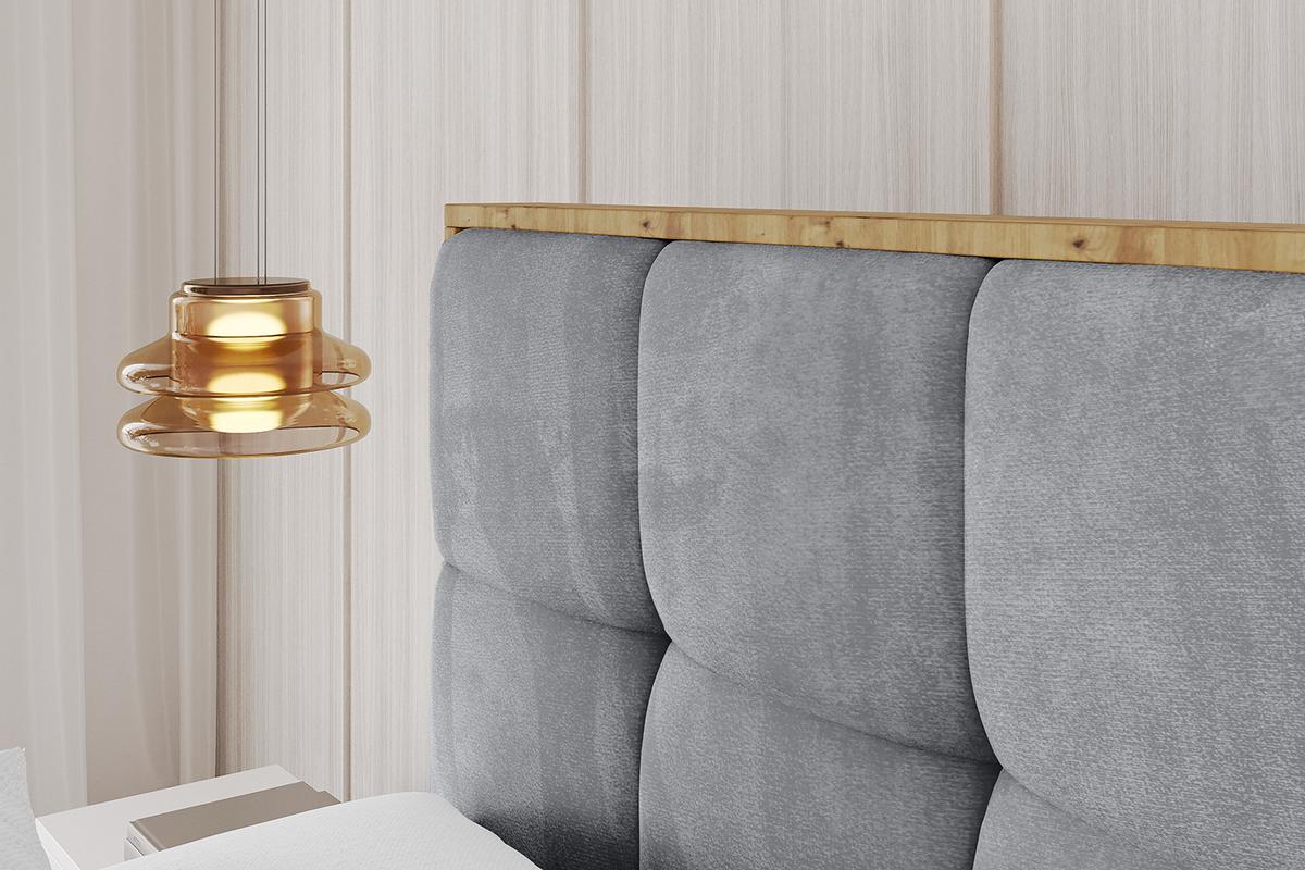 POLSTERBETT mit Bettkasten und Lattenrost, Boxbett ohne Matratze - ENZO7 160x200 - Grau, Holzwerkstoff/Textil (160/200cm) - ALTDECOR
