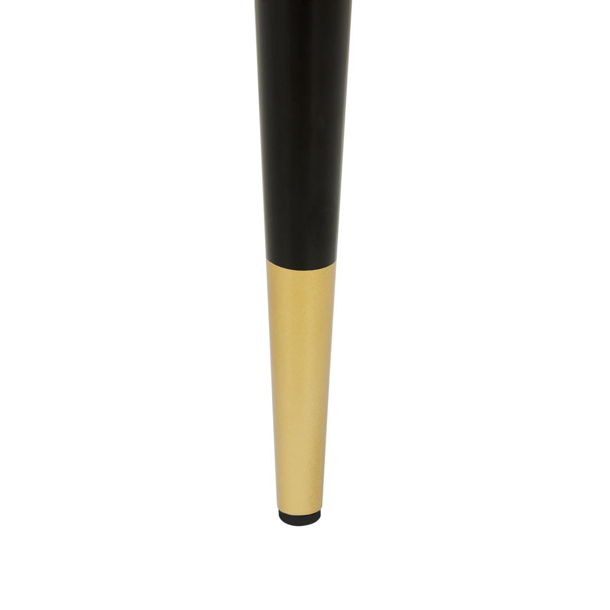 ESSZIMMERSTUHL 2er-Set Samtstoff olivgrün Magalia - Goldfarben/Schwarz, Textil (47/84/45cm) - Beliani