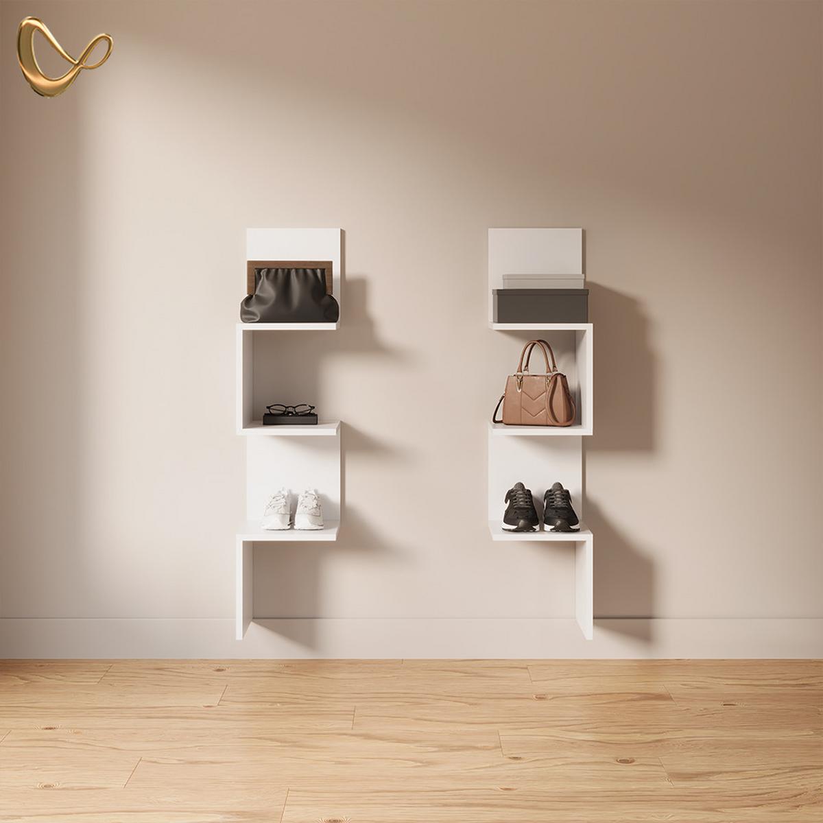 ECKREGAL Vesuvio Weiß 28 x 116.4 cm 2er Set - Weiß, Holzwerkstoff (28/116.4/28cm) - Livinity®