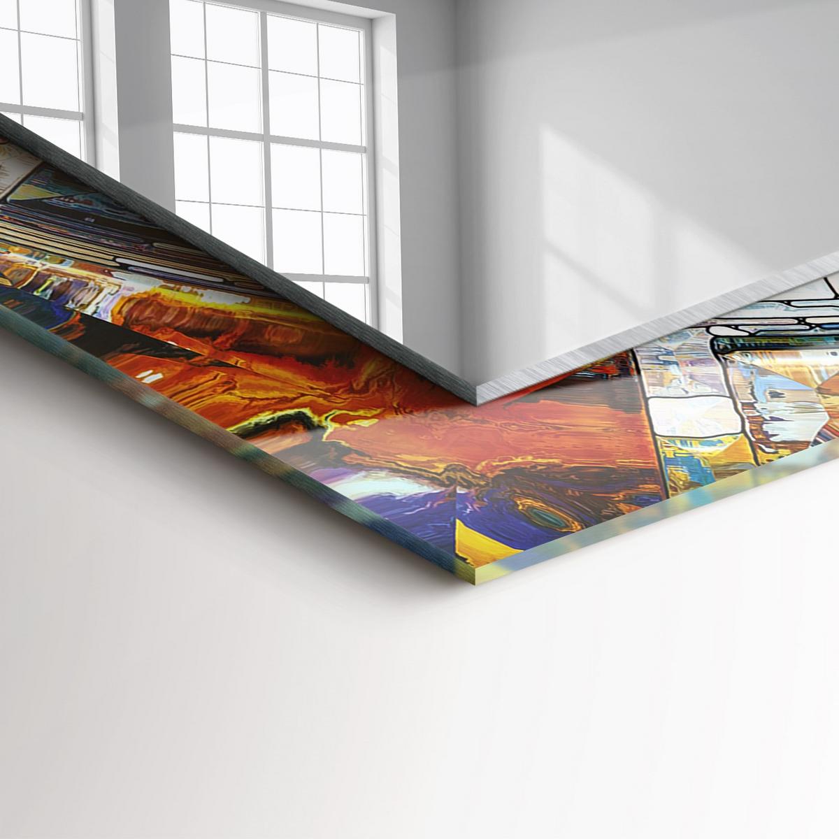 SPIEGEL 60 x 60 cm Rechteckig mit Aufdruck - Multicolor, Glas (60/60/0.4cm) - TULUP