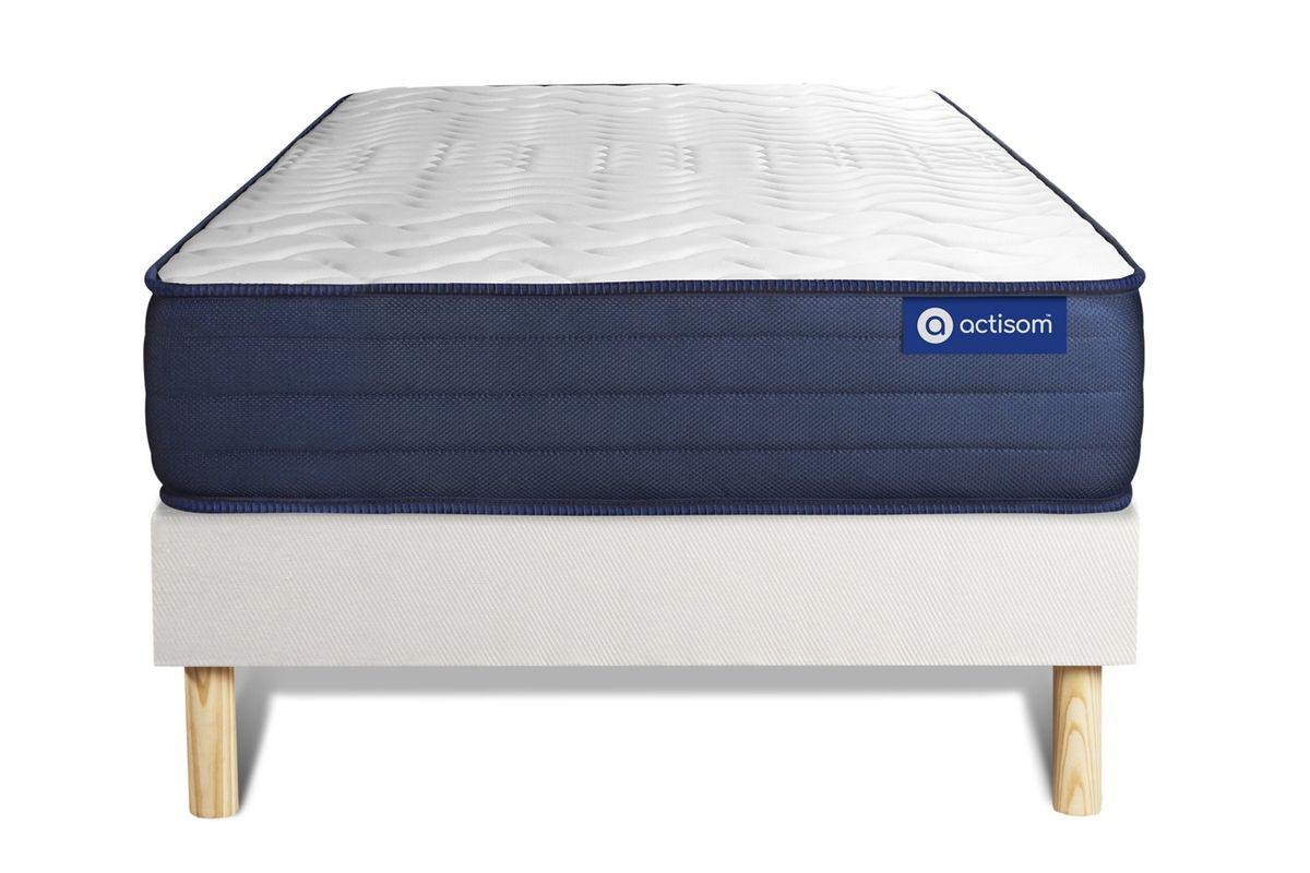 BETT Actimemo life Memory-Schaum 80 x 200 cm h4 - Kit Bettgestell Weiß - Beige/Weiß, Karton/Holz (80/200cm) - ACTISOM
