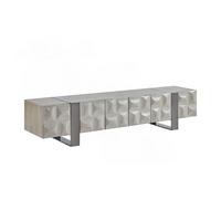 LOWBOARD MARGO Grau Holz, Metall - Grau, Holzwerkstoff/Metall (200/42/40cm) - KAWOLA