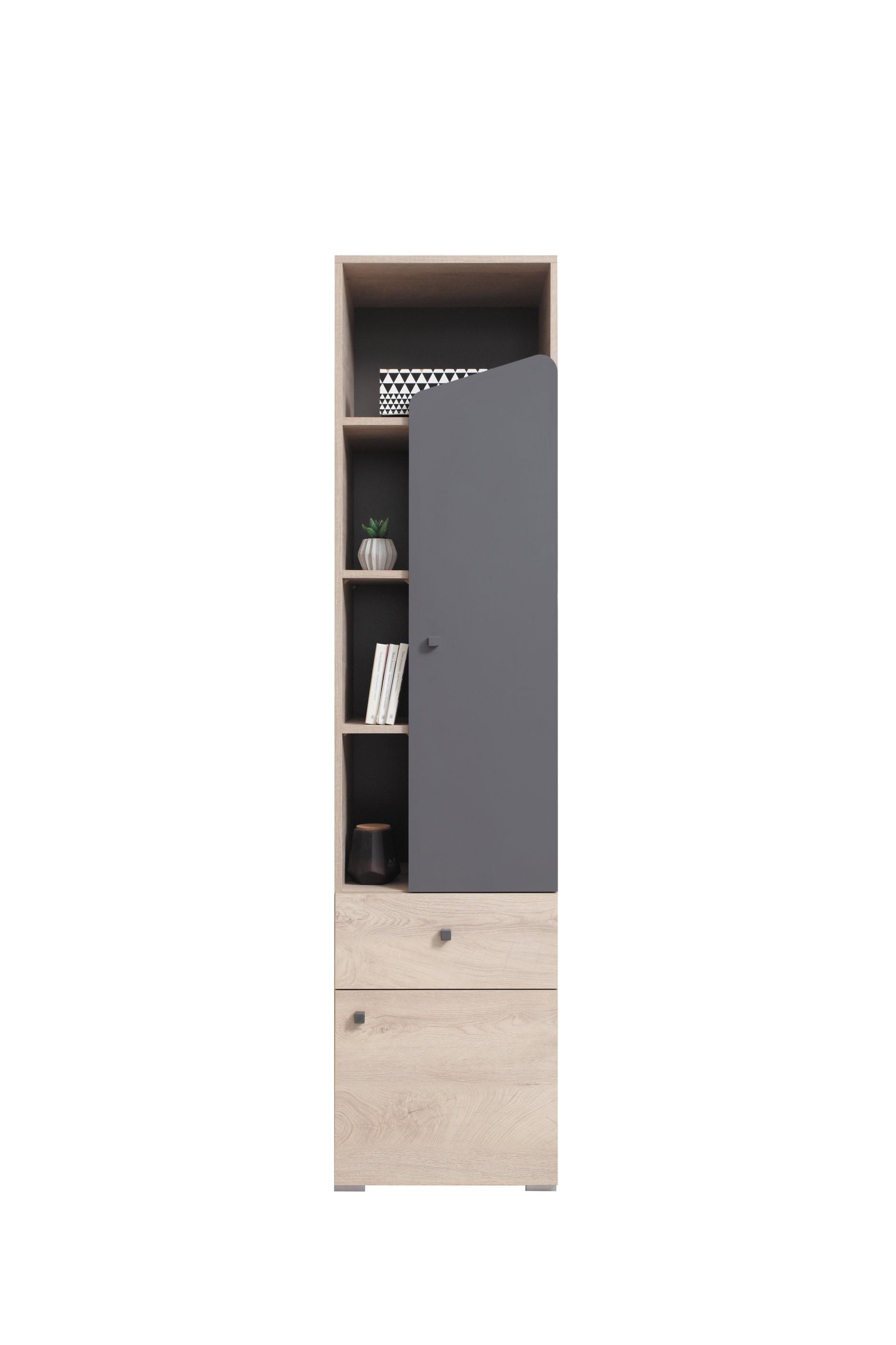 BÜCHERREGAL RAVENNA 45x40x190 cm, Regal Eichefarben - Eichefarben, Holzwerkstoff (45/190/40cm) - MASSENO
