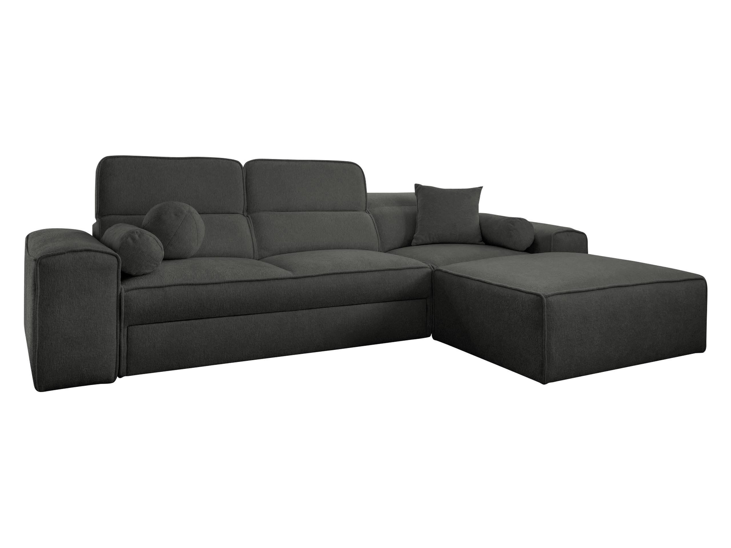 ECKSCHLAFSOFA Viveri I, Seite: Rechts - Anthrazit, Holz/Textil (276/187cm) - MIRJAN24
