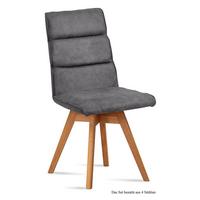 ESSZIMMERSTUHL drehbar (4er-Set) Doris 47x92x60 Eiche geölt/Grau - Eichefarben/Grau, Kunststoff (60/92/47cm) - 58aufmkessel
