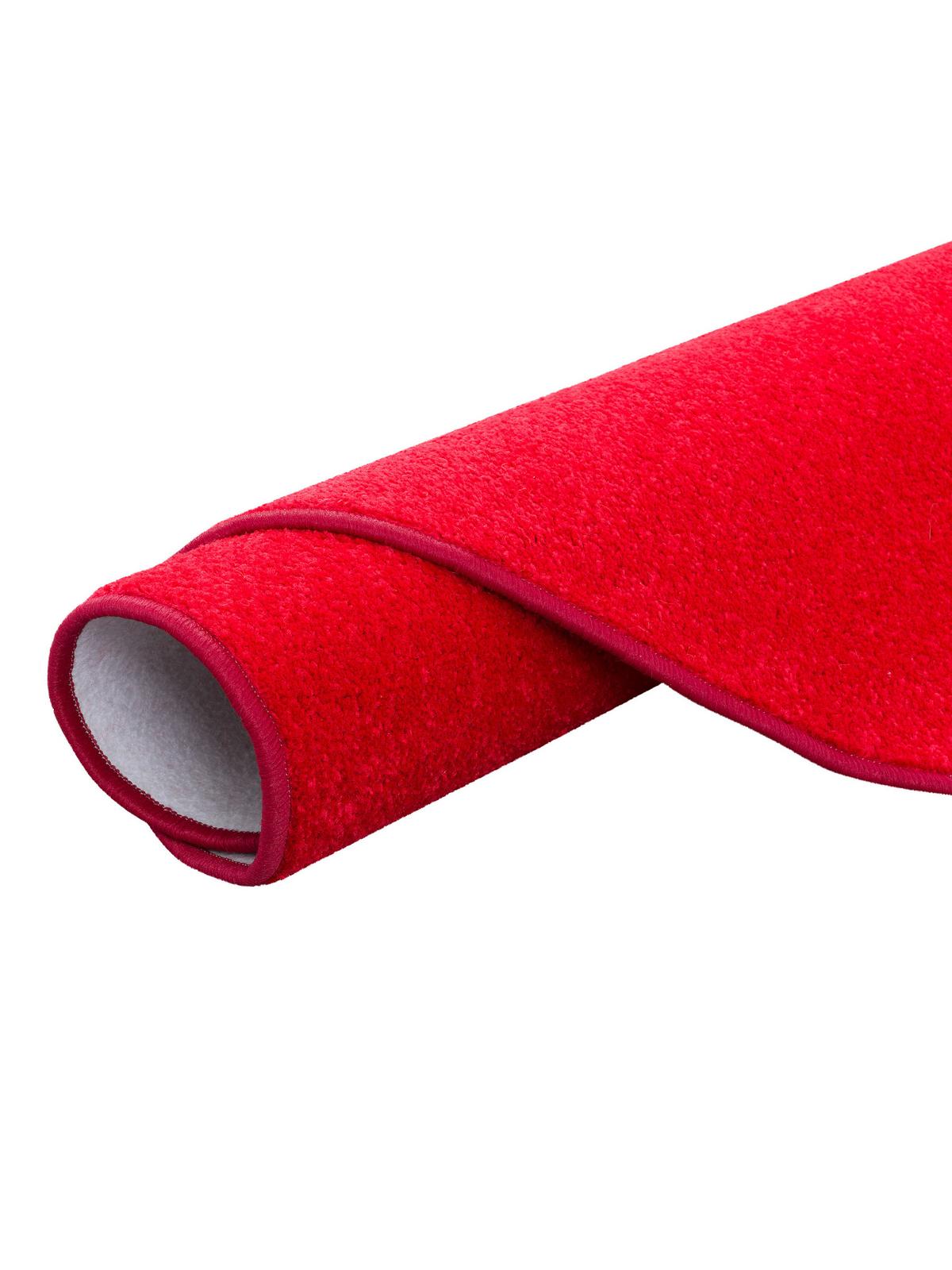 TREND VELOURS TEPPICH JOY RUND - Kirschrot, Textil (100/100cm) - Snapstyle