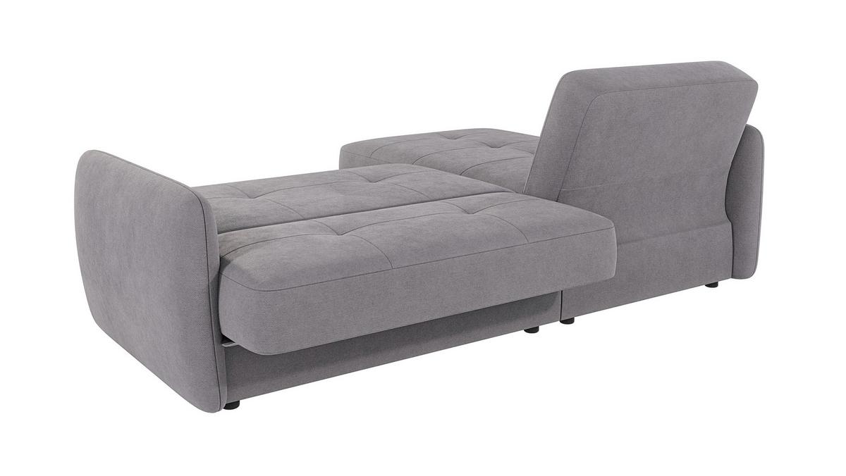 ECKSOFA Lupo Grau Mikrofaser - Schwarz/Grau, Holz/Kunststoff (232/147cm) - S-Style Möbel