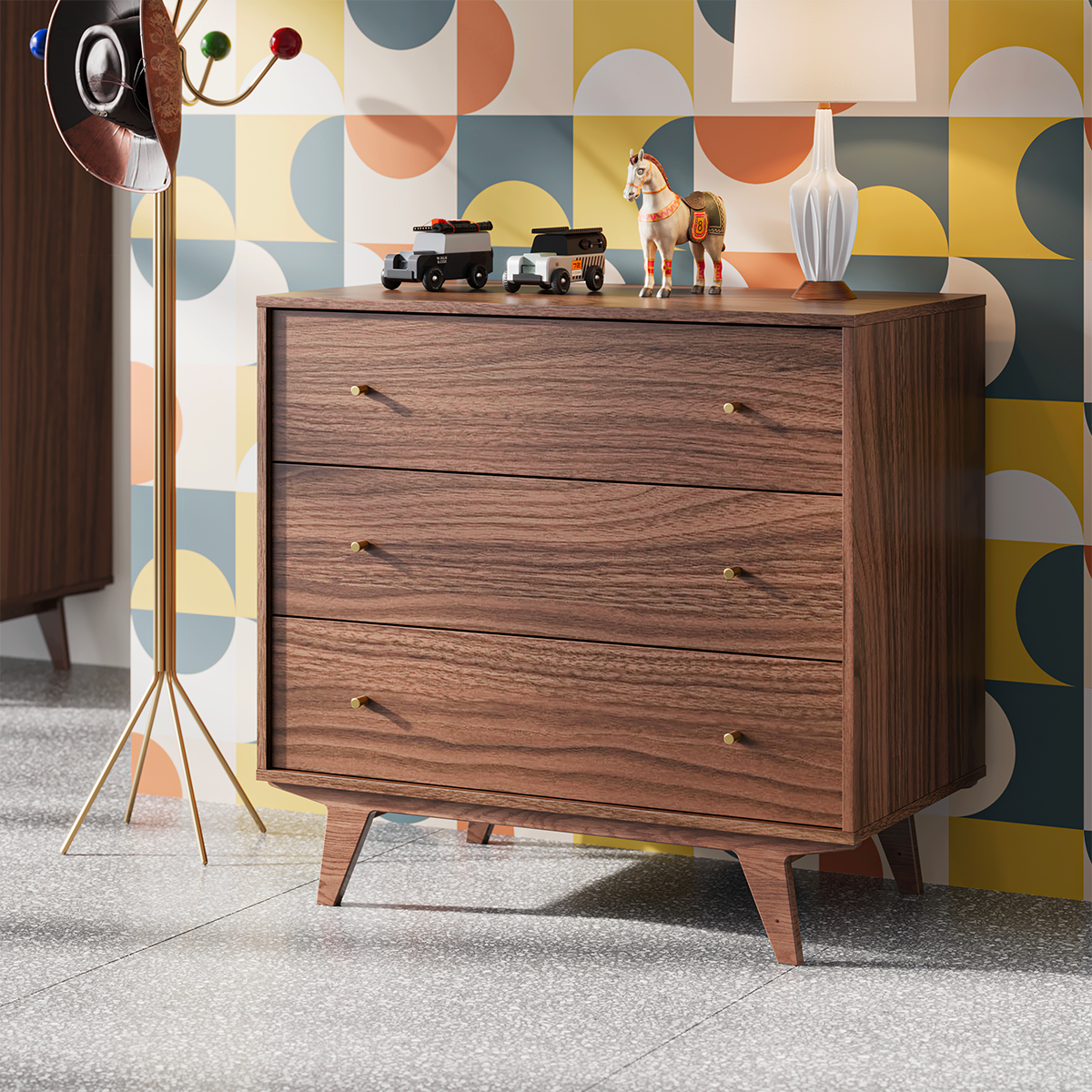 WICKELKOMMODE Mid Holz - Braun, Holzwerkstoff (90/85/50cm) - Petits-meubles