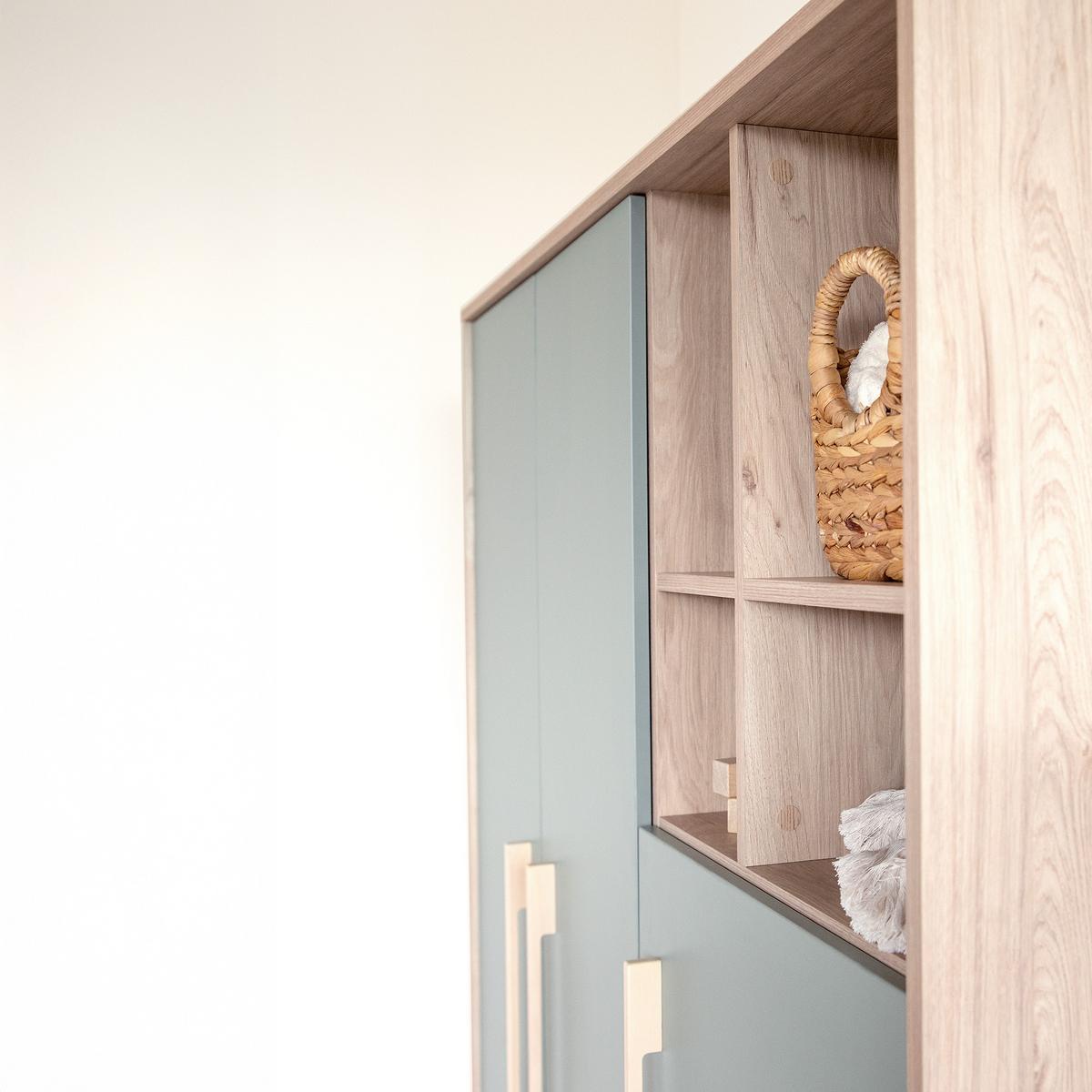 KINDERKLEIDERSCHRANK Selva - Grün, Holz (131.5/190/53cm) - Roba
