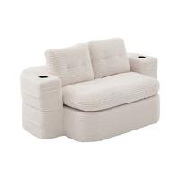 SCHLAFSOFA 2-in-1 Cordstoff Liegefunktion - Beige, Textil (165/61/97cm) - Urban Meuble