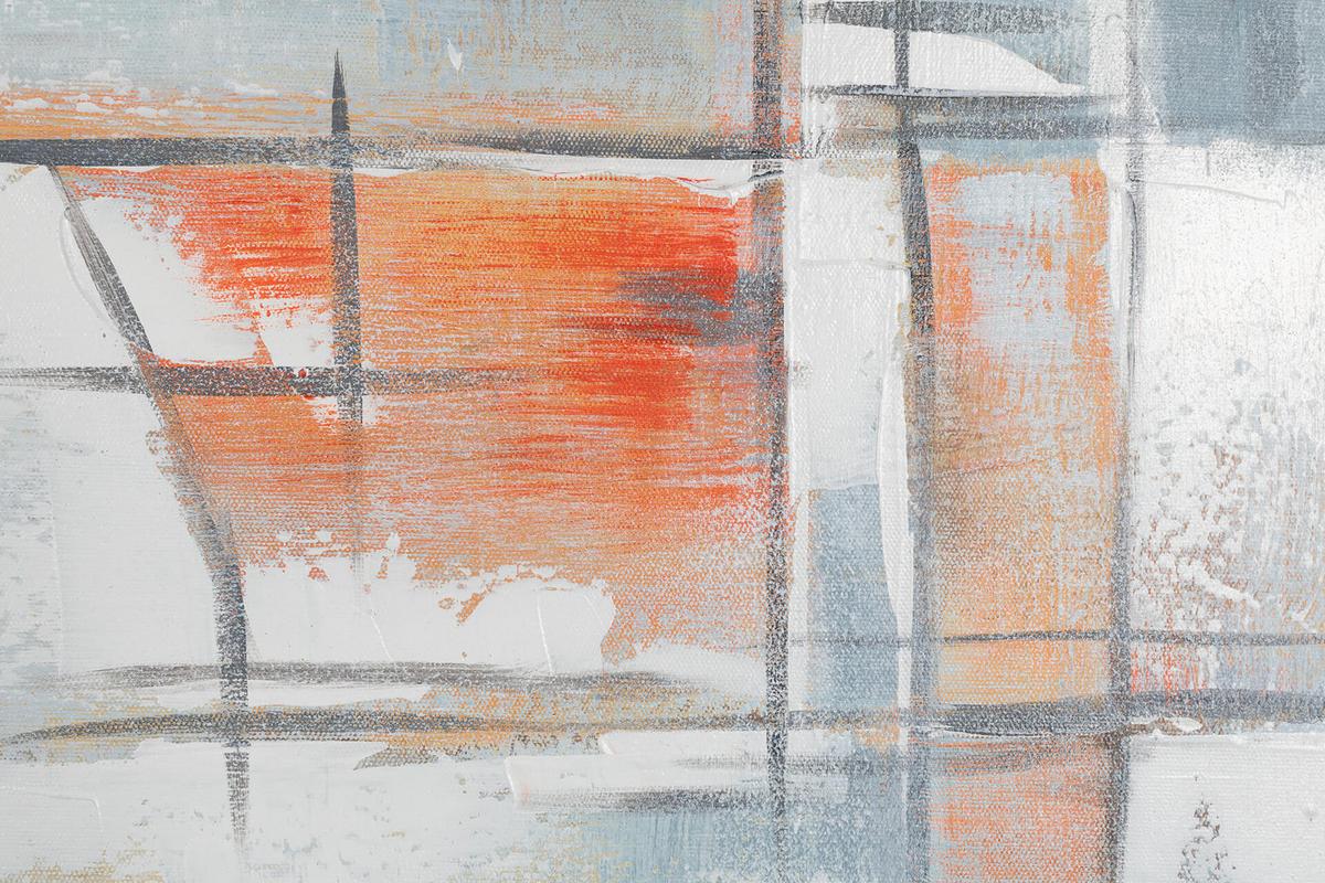 ACRYLBILD HANDGEMALT 60/90 cm - Grau, Holz/Textil (60/90cm) - KUNSTLOFT