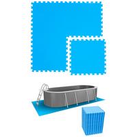 POOLMATTEN 15m² 64 EVA Matten 50 cm Blau - Blau, Kunststoff (50/50cm) - eyepower