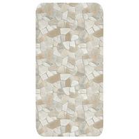 BADEMATTE Mosaik - Steine - Beige 60x120 cm - Beige/Creme, Textil (60/120cm) - OnlyWow