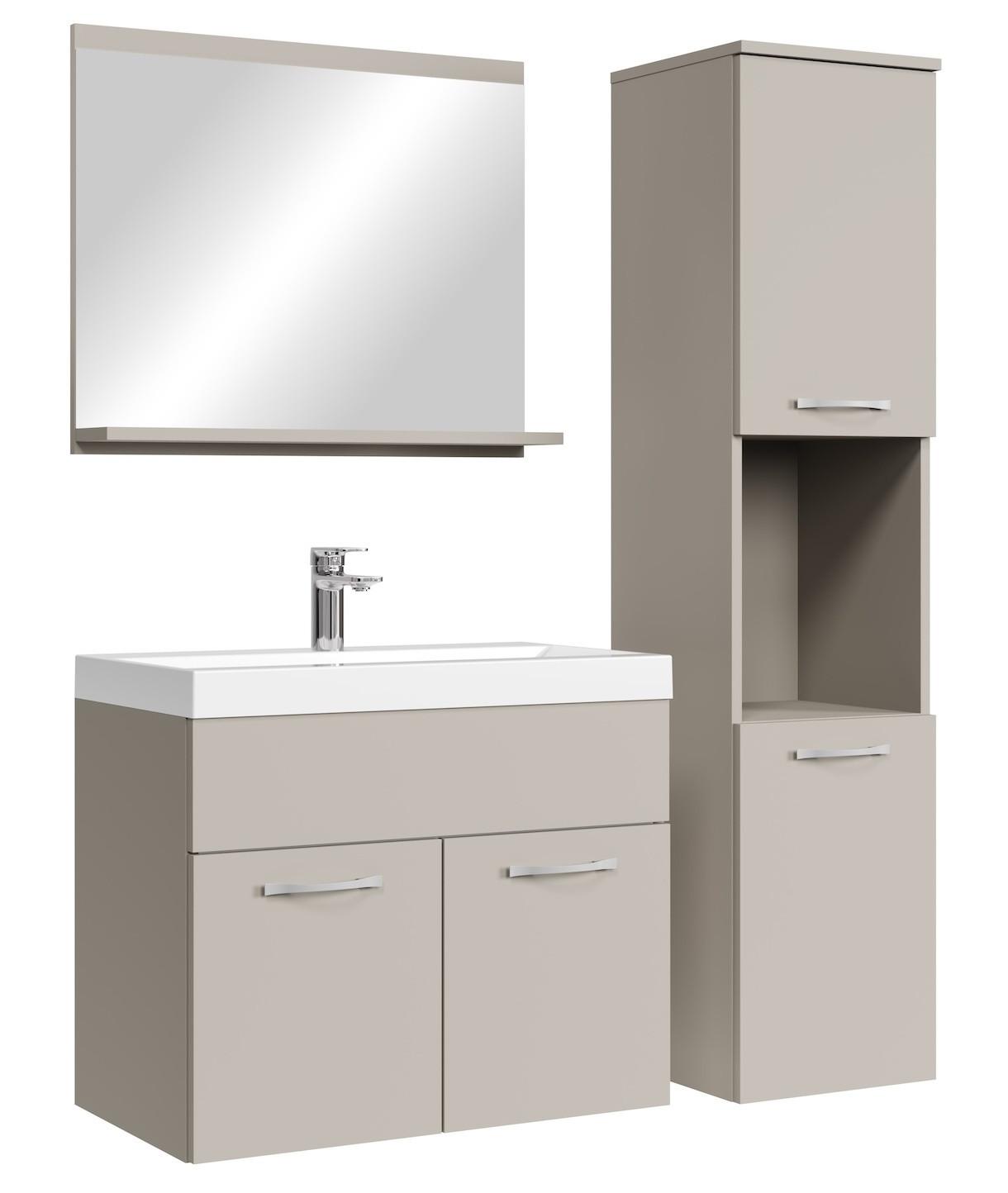 BADMÖBEL-SET Montreal 4 Teile Cashmere - 60 x 35 x 51 cm - Kaschmir, Holz (60/51/35cm) - Badplaats