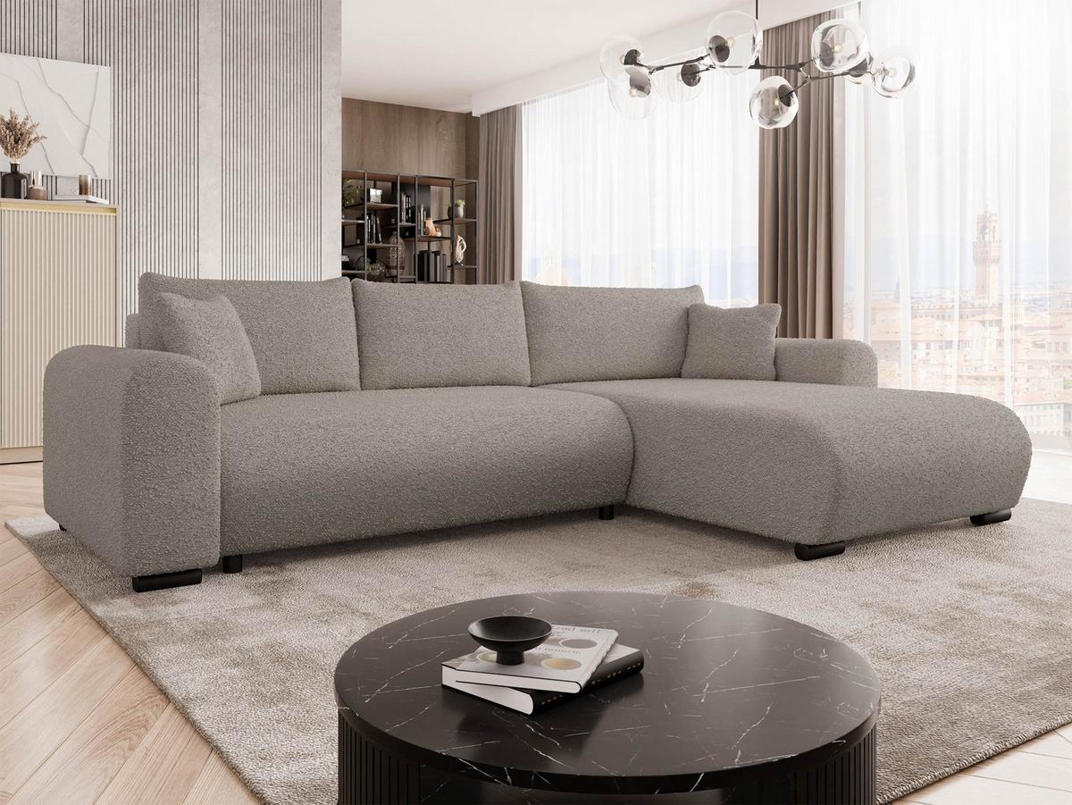 ECKSOFA Merkos - Schwarz/Cappuccino, Holz/Textil (285/188cm) - MIRJAN24