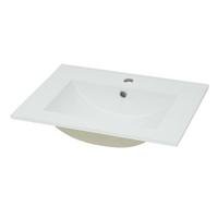 WASCHBECKEN eckig Weiß - Weiß, Keramik (61/17/47cm) - MCW