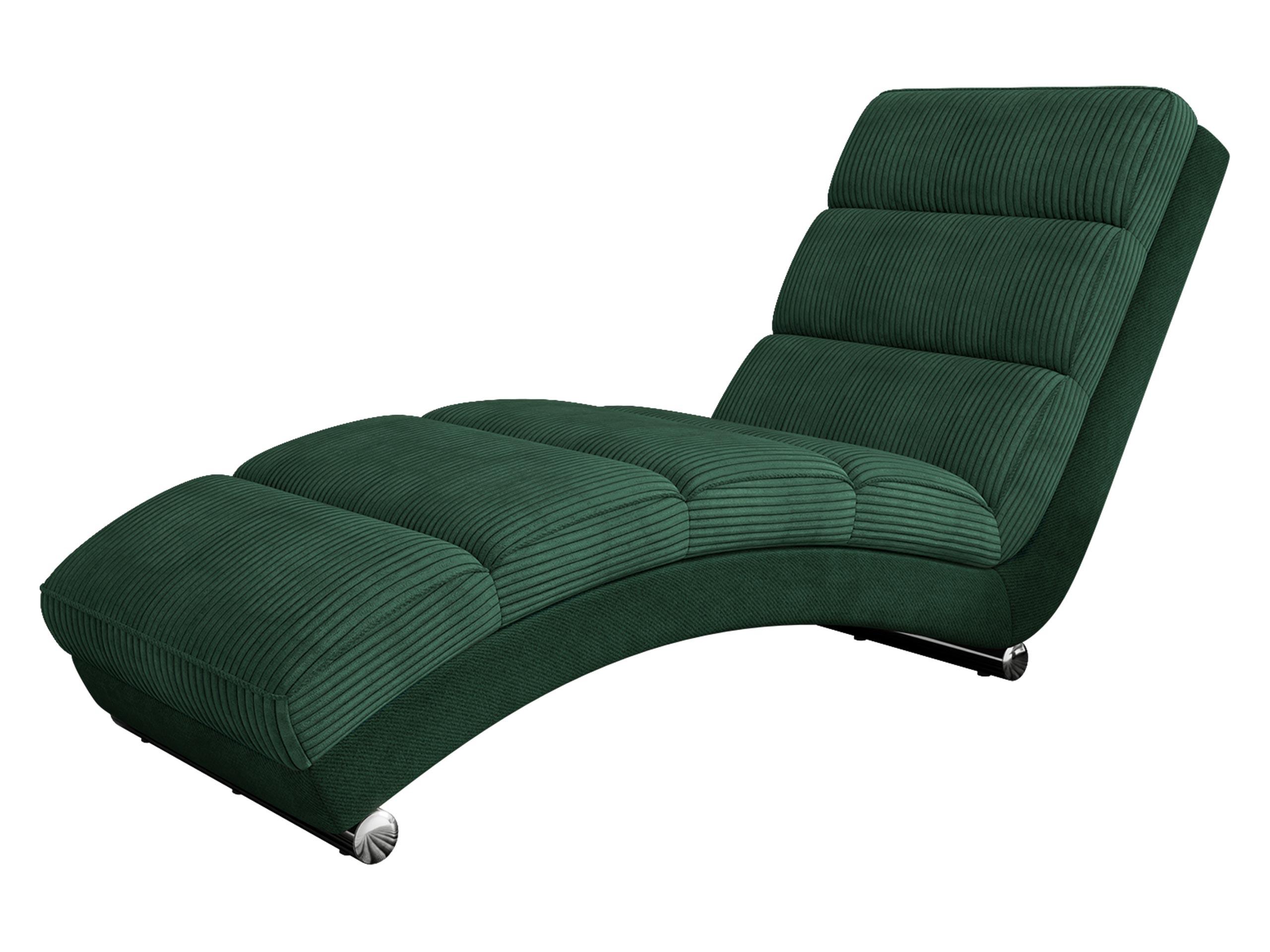 SESSEL Holiday Cord - Chromfarben/Dunkelgrün, Holz/Textil (62/84/180cm) - MIRJAN24