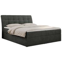 BOXBETT DIEGOS 160/200 Dunkelgrau Struktur - H4 - Dunkelgrau, Holz/Textil (160/200cm) - MKS