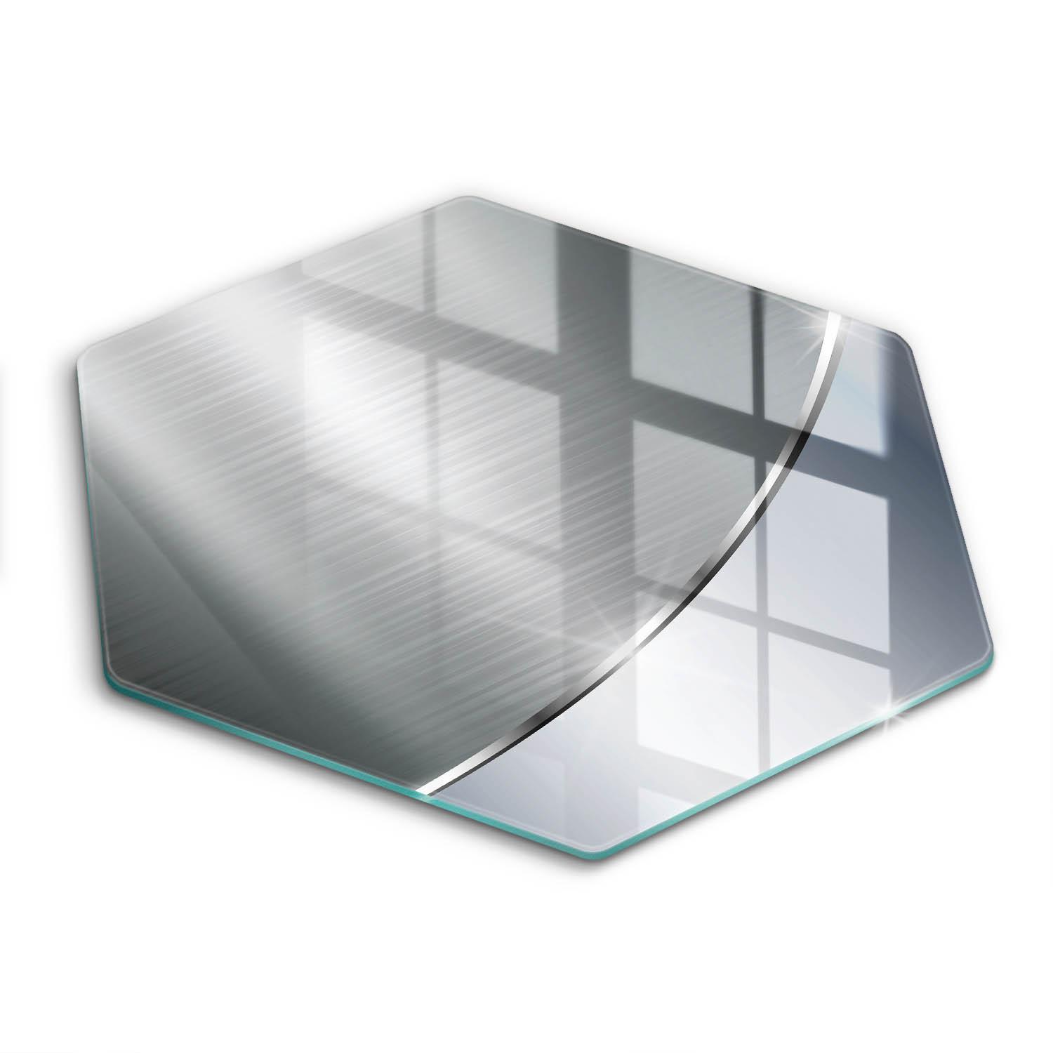 GLASPLATTE 40 cm Metall Muster Abstraktion - Silberfarben, Glas (40/40cm) - Wallfluent