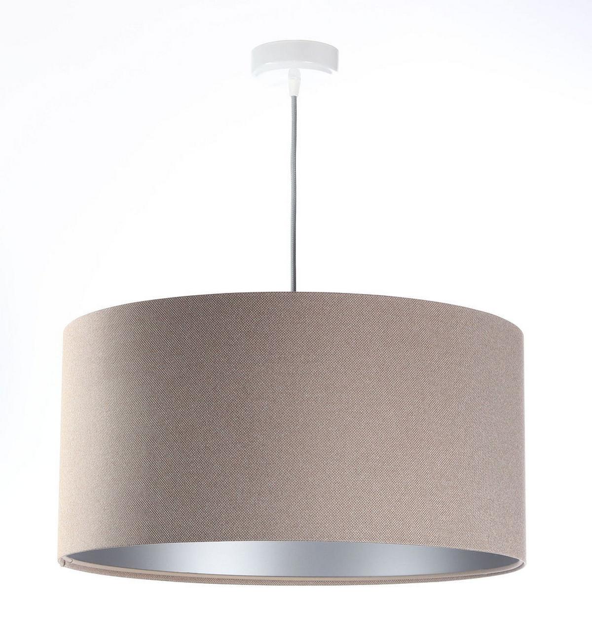 HÄNGELEUCHTE Silber 60/30 cm - Beige/Silberfarben, Kunststoff (60/1.1/30cm) - ONZENO