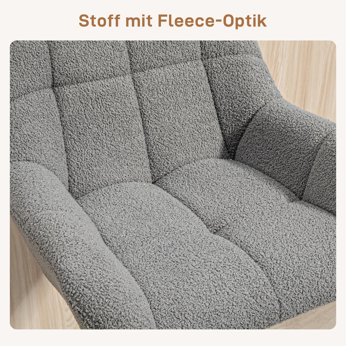 BARHOCKER 2er Set Polyester Stahl Grau - Grau, Textil (52.5/114/57.5cm) - HOMCOM