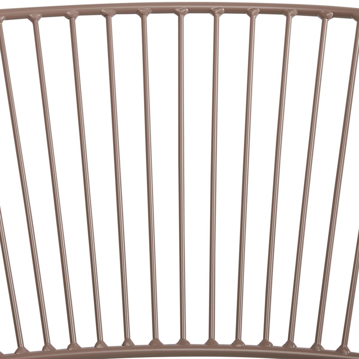 METALLSTUHL 2er-Set Beige Rigby - Beige/Schwarz, Metall (54/77/49cm) - Beliani