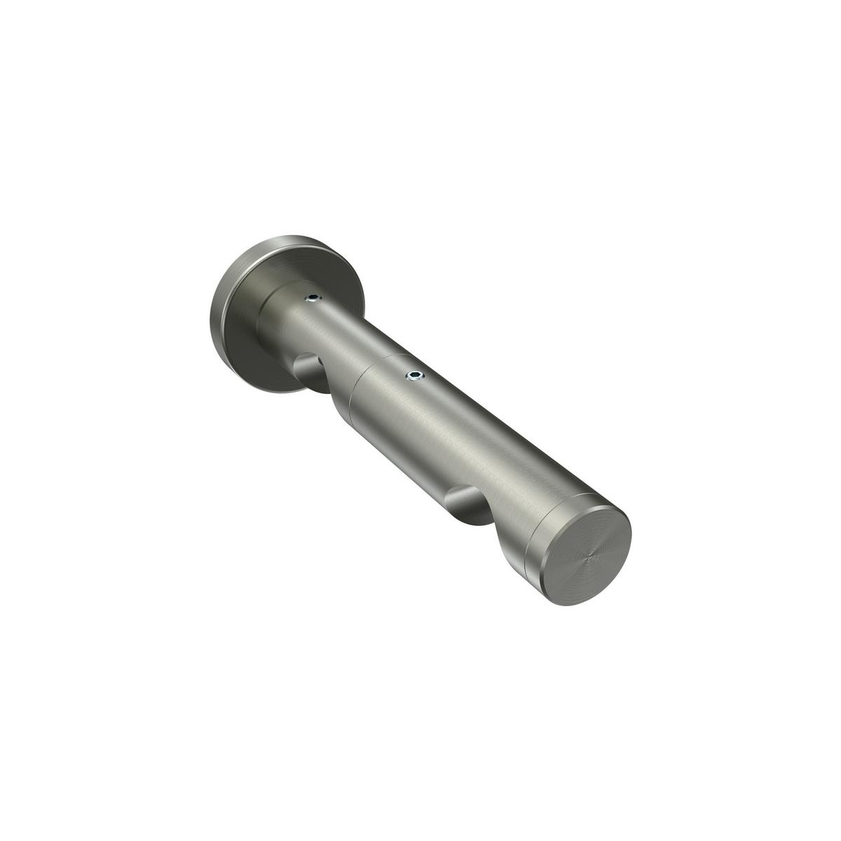 TRÄGER FÜR GARDINENSTANGEN 20 mm Ø, Perfecta 2-läufig, Edelstahl - Edelstahlfarben, Metall (11.7/3.8/3.8cm) - INTERDECO