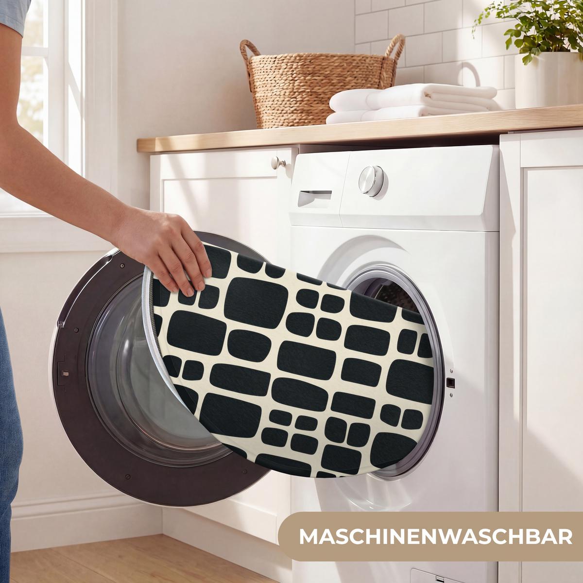 WC-VORLEGER Modern - Bio - Schwarz Toilettenteppich 70x70 cm - Anthrazit, Textil (70/1cm) - OnlyWow
