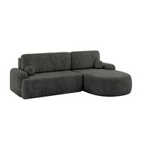 ECKSOFA mit Schlaffunktion und Bettkasten LIRA-L - 264x172x89 Dunkelgrau - Dunkelgrau, Holzwerkstoff/Textil (172/264cm) - ALTDECOR